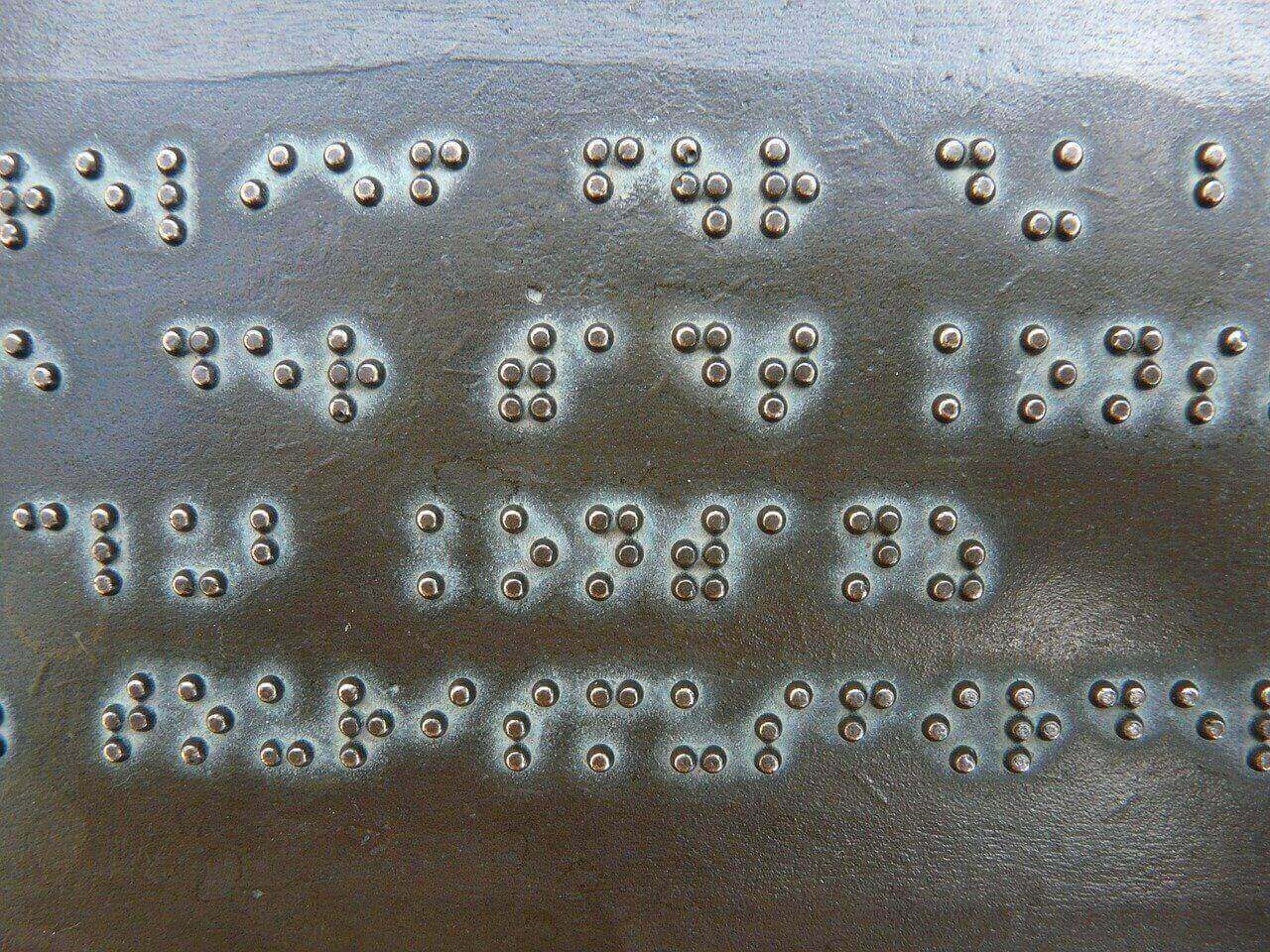 Well, it's braille. No idea what it says. Or how to find out, even. Not really very accessible if you ask me.