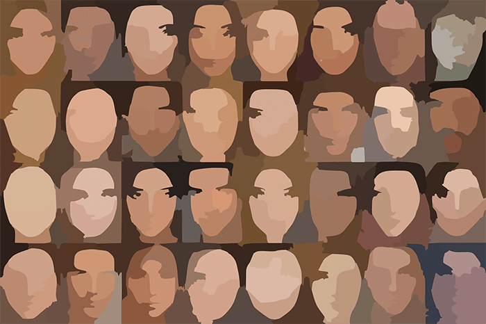Vectors of faces